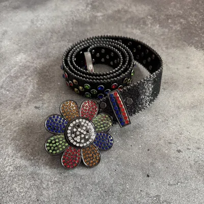 Pre-owned 20471120 X Hysteric Glamour Amazing Y2k Big Buckle Bb Simon Style Faux Leather Belt