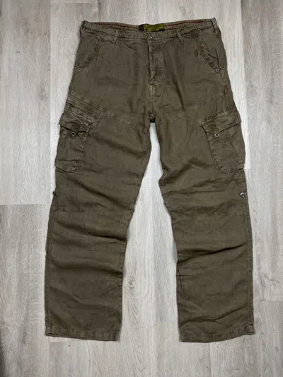 Pre-owned 20471120 X Vintage Linen Multipocket Baggy Cargo Military Bondage Pants