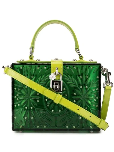 Dolce & Gabbana Cinderella Dolce Box Tote Bag In Green