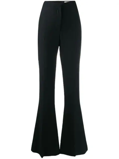 Alexander Mcqueen High-rise Flared Tailored Trousers In Blue