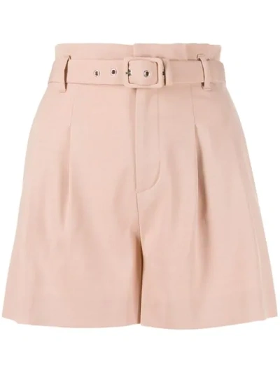 Red Valentino Belted Shorts In Pink