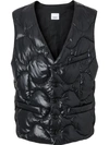 BURBERRY CROPPED PUFFER WAISTCOAT