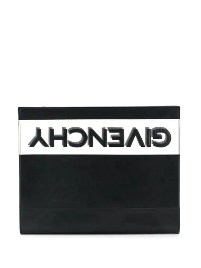 Givenchy Reverse  Logo Pouch In Black