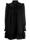 MARC JACOBS EMBROIDERED RUFFLE TRIM DRESS