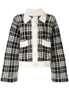 BARRIE CHECK EMBROIDERED CARDIGAN