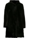 Sylvie Schimmel Oversized-mantel Mit Kapuze In Black