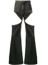 TELFAR cut-out wide leg jeans