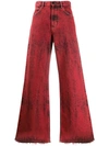 MARNI dyed wide leg jeans