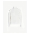 Theory High-neck Wool-blend Jumper In Ivory