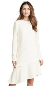 TIBI SHIFT DRESS WITH DETACHED HEM