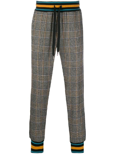 Dolce & Gabbana Drawstring Tartan Trousers In Check/tartan