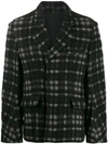 ANN DEMEULEMEESTER CHECK PATTERN JACKET