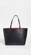 Mansur Gavriel Large Tote Bag In Black/flamma