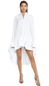 ANAIS JOURDEN WHITE CALLIGRAPHY SHIRTDRESS