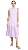 TIBI SCULPTED DRAPE LONG DRESS