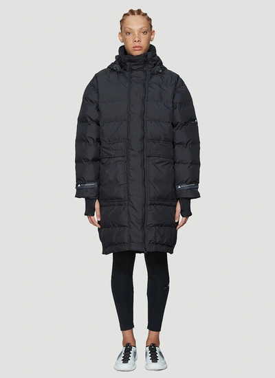 Adidas By Stella Mccartney Long Padded Jacket In Black | ModeSens