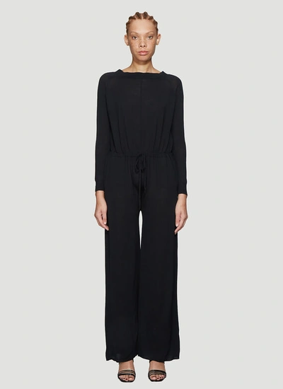 Stella Mccartney Wool Knit Jumpsuit In Black