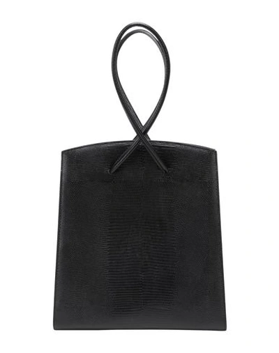 Little Liffner Twisted Wristle Leather Bag In Black