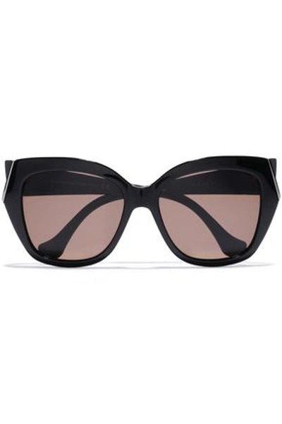 Balenciaga Woman Cat-eye Acetate Sunglasses Black