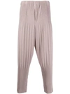 ISSEY MIYAKE PLEATED DROPPED CROTCH TROUSERS