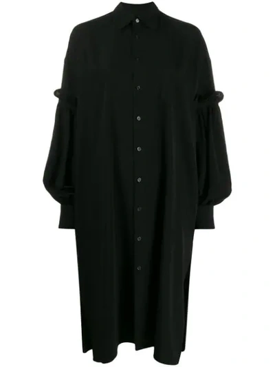 Yohji Yamamoto 超大款衬衫裙 In Black