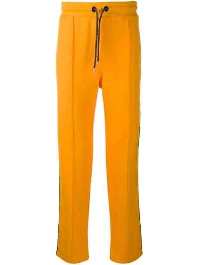 Les Hommes Stripe Detail Track Trousers In Yellow