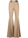 SARA BATTAGLIA FLARED HIGH-WAISTED TROUSERS