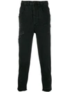 THOM KROM DISTRESSED CROPPED JEANS