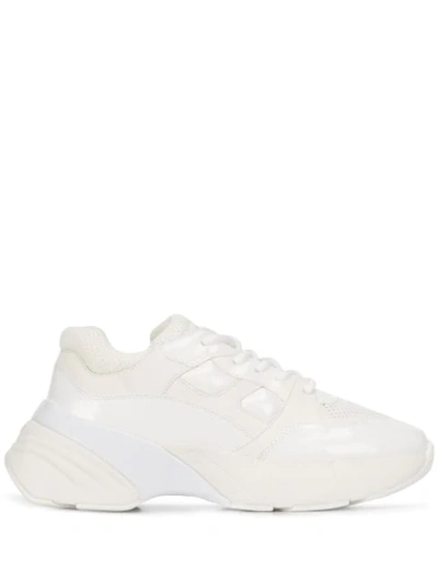 Pinko 'shoes To Rock' Lace-up Trainers In White