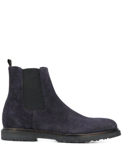 Paul Smith Leather Ankle Boot In Blue