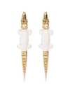 BIBI VAN DER VELDEN CROCODILE-MOTIF HANGING EARRINGS