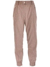 DEREK LAM 10 CROSBY CHECKED TAPERED TROUSERS