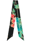 GUCCI SINGLE STRIPE FLORAL SCARF