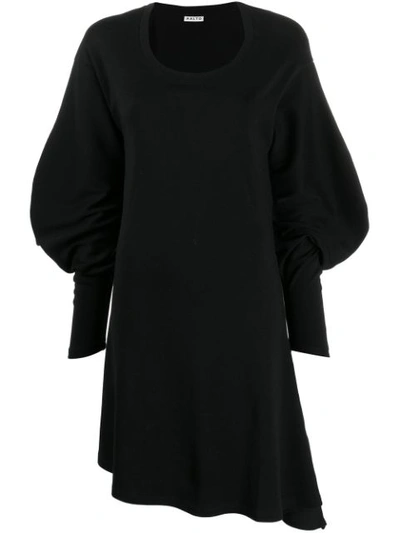 Aalto Statement Sleeve Dress In Black