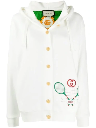 Gucci Tennis Cardigan In White