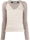 JACQUEMUS LAYERED STYLE KNITTED JUMPER