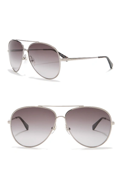 Longchamp 61mm Aviator Sunglasses In Gunmetal
