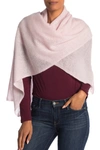 Portolano Lightweight Lambswool Blend Rolled Edge Wrap In Barbie Pink