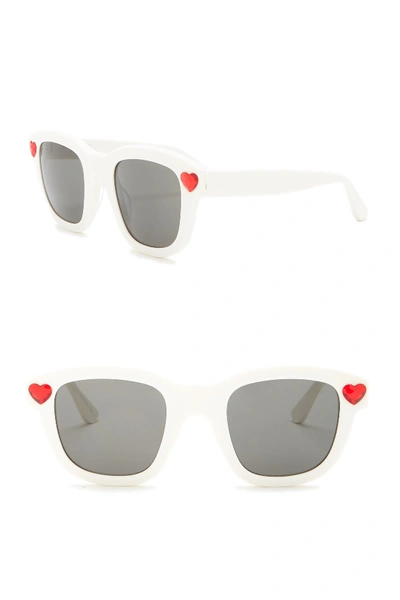 Saint Laurent 48mm Square Sunglasses In Ivory Ivory Smoke