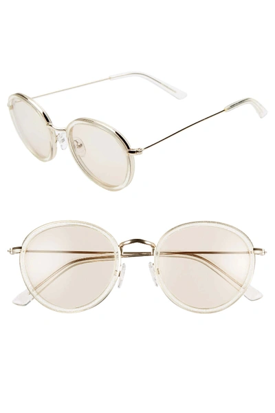 Madewell Glitter Fest 52mm Aviator Sunglasses In Pale Parchment