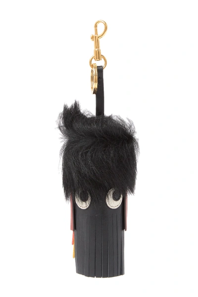 Anya Hindmarch Genuine Shearling Creature Charm In Black