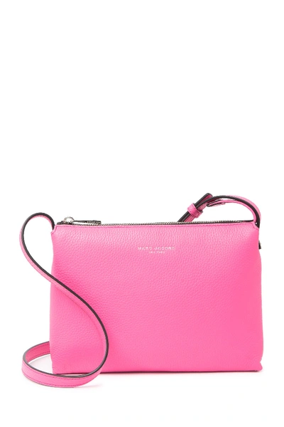 Marc Jacobs Leather Crossbody Bag In Vivid Pink