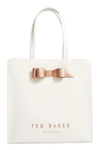 Ted Baker Large Almacon Bow Detail Icon Tote In Ivory
