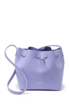 Lancaster Matte Smooth Leather Bucket Bag In Lilac-wisteria