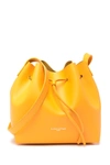 Lancaster Matte Smooth Leather Bucket Bag In Yellow