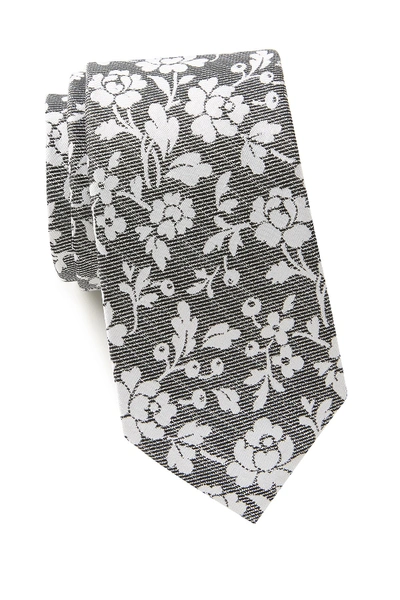 Ben Sherman Nico Floral Silk Tie In Black