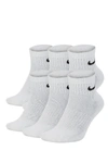 Nike Everyday Cushion Sock - Pack Of 6 In 100 White/black