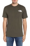 The North Face Red Box Graphic T-shirt In New Taupe Green