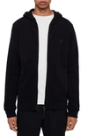 Allsaints Raven Slim Fit Zip Hoodie In Ink Navy