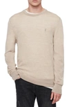 Allsaints Mode Slim Fit Merino Wool Sweater In Sand Taupe